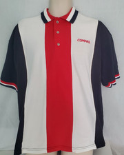 Vintage Y2K Compaq Education Large Ash City Pro Collection Polo Red White Black