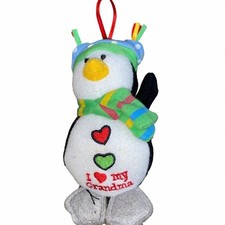 I love my grandma Christmas plush penguin ornament