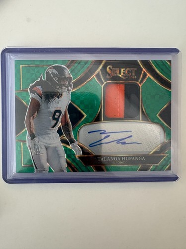 2025 select football Talonoa Hufanga green patch auto /5