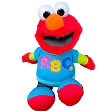 2008 Fisher Price Sesame Street Talking ELMO SINGING ABC Plush Overalls Works