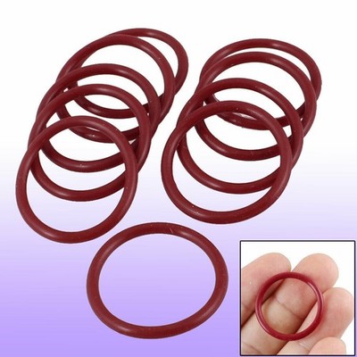 10 Pieces 24mm x 2mm Rubber O-ring Oil Seal Sealing Ring Gaskets Red  *qq