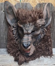 Werewolf Overhead Mask Brown Fur Latex Adult Halloween Costume