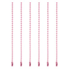 Ball Bead Chains, 3.9 Inch, Pink  60 Pcs , Dog Tag Chain Keychain
