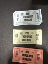 Milton Bradley 1974 Board Game Replacement PartsSet of Play Money 1K 5K 10K