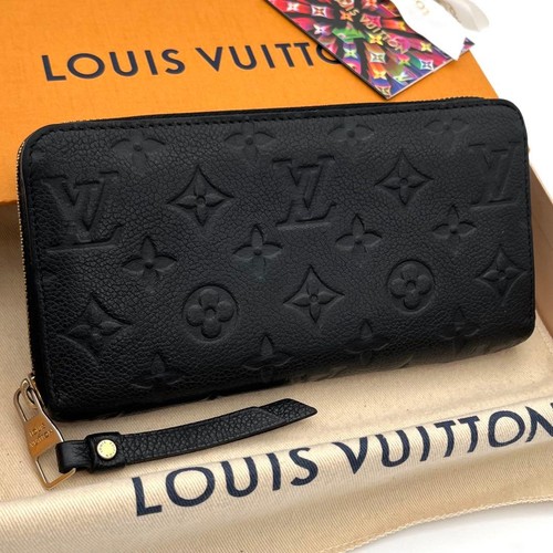 SSS Grade Louis Vuitton Zippy Wallet Monogram Empreinte Black