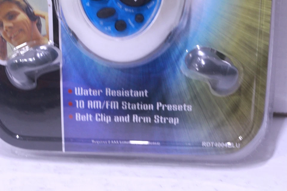 NEW GPX Radio Digital Tune AM/FM Stereo Radio Blue Water Resistant RDT4004BLU - Image 3 of 4