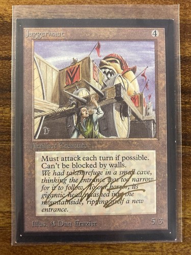 MTG✨Artist Signed JUGGERNAUT ✨Collectors' International Ed LP/NM Frazier Art - Picture 1 of 9
