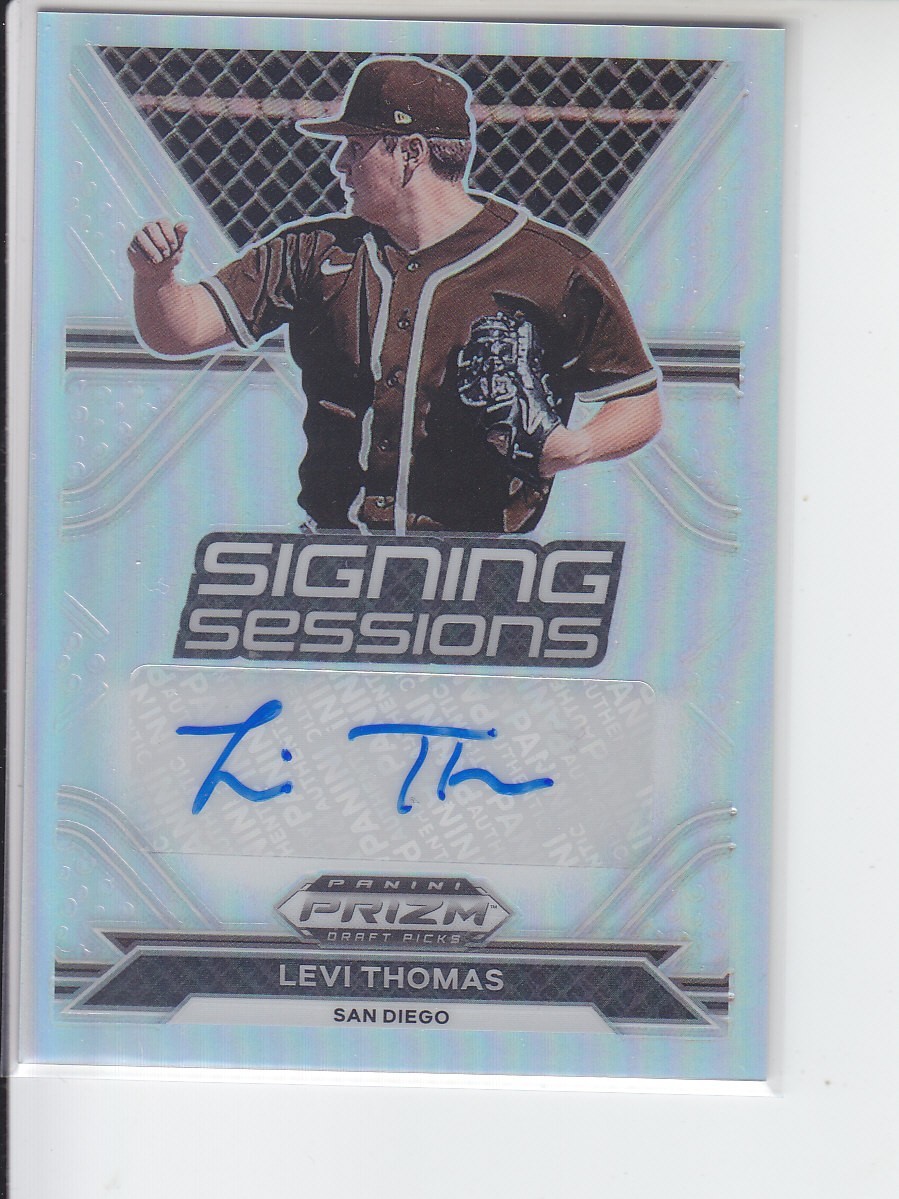 2021 Prizm LEVI THOMAS RC Auto Signing Sessions Cleveland Padres SS-LT