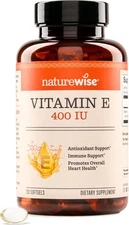 NatureWise Vitamin E 400 IU Softgels Antioxidant Support for Skin & Heart 120