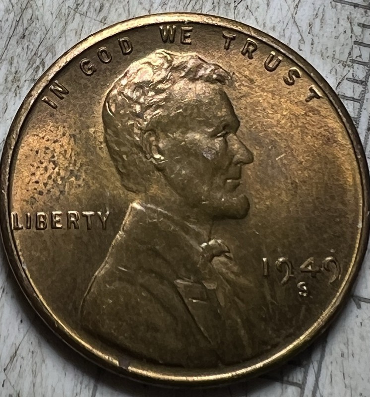 1949S Lincoln Wheat Penny Rb Condition