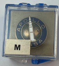 Vintage NASA Apollo 1 Lapel Pin Space Mission Enamel 1960s By Crest Craft NOS