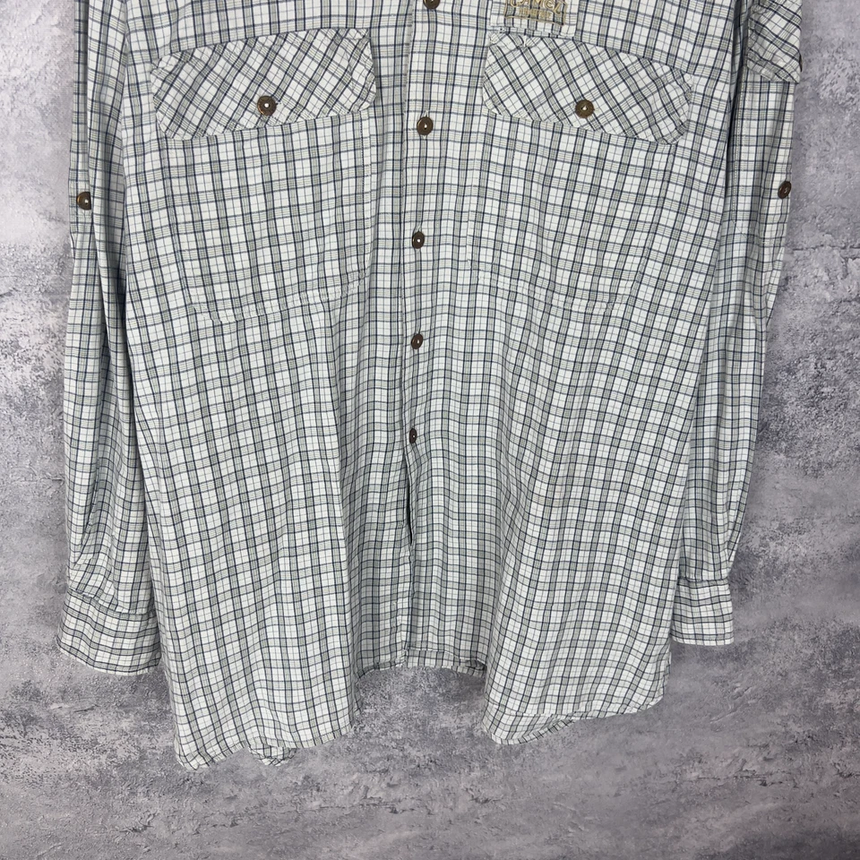 Men’s Camel Trophy Shirt XL Cotton Checkered Vintage Outdoor Safari Style - Image 3 of 4