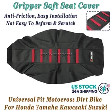 Universal Gripper Soft Seat Cover For Honda Yamaha Kawasaki Suzuki Dirt Bike US