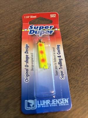 NOS   Luhr Jensen     Super Duper  502 Fire Dot  Fishing Lure