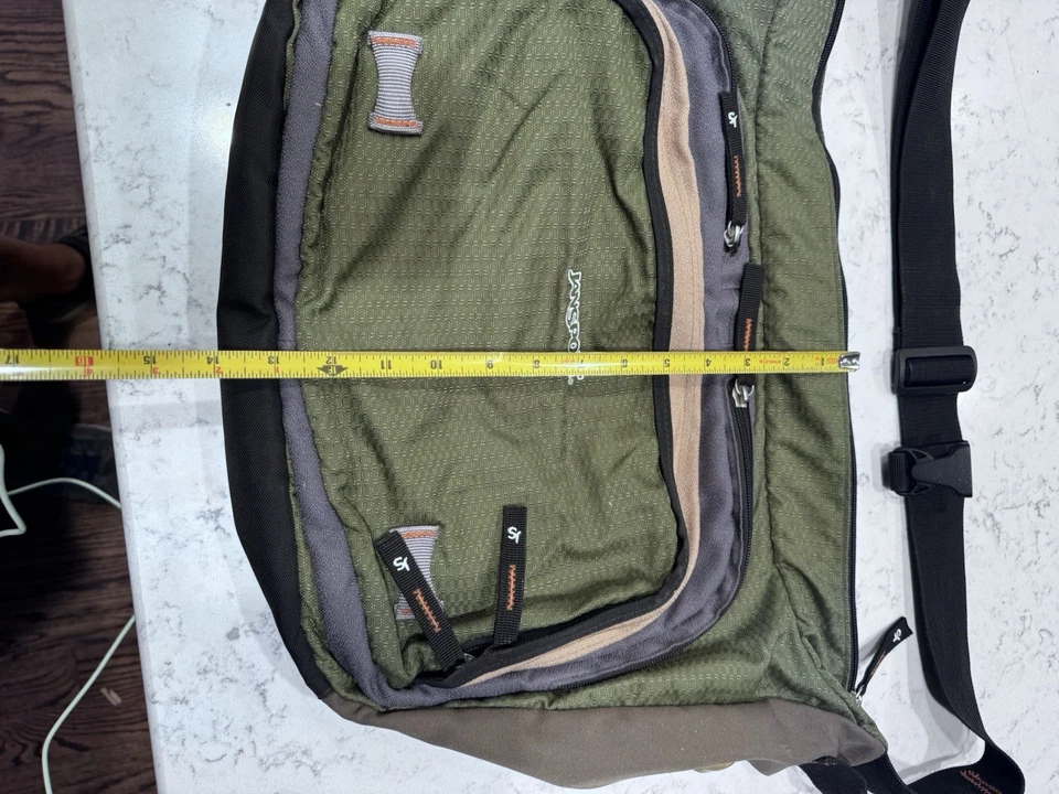 JanSport Hombre Mujer’s Mensajero Bandolera Bolso Verde Marrón Gris Sujetador para Laptop Foto 4 de 4
