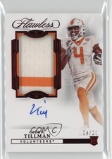 2023 Panini Flawless Collegiate Ruby 14/19 Cedric Tillman Patch Auto 6m7