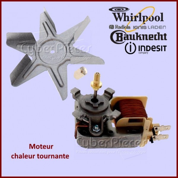 Moteur chaleur tournante Whirlpool 481010781691 pour four encastrable de 65L