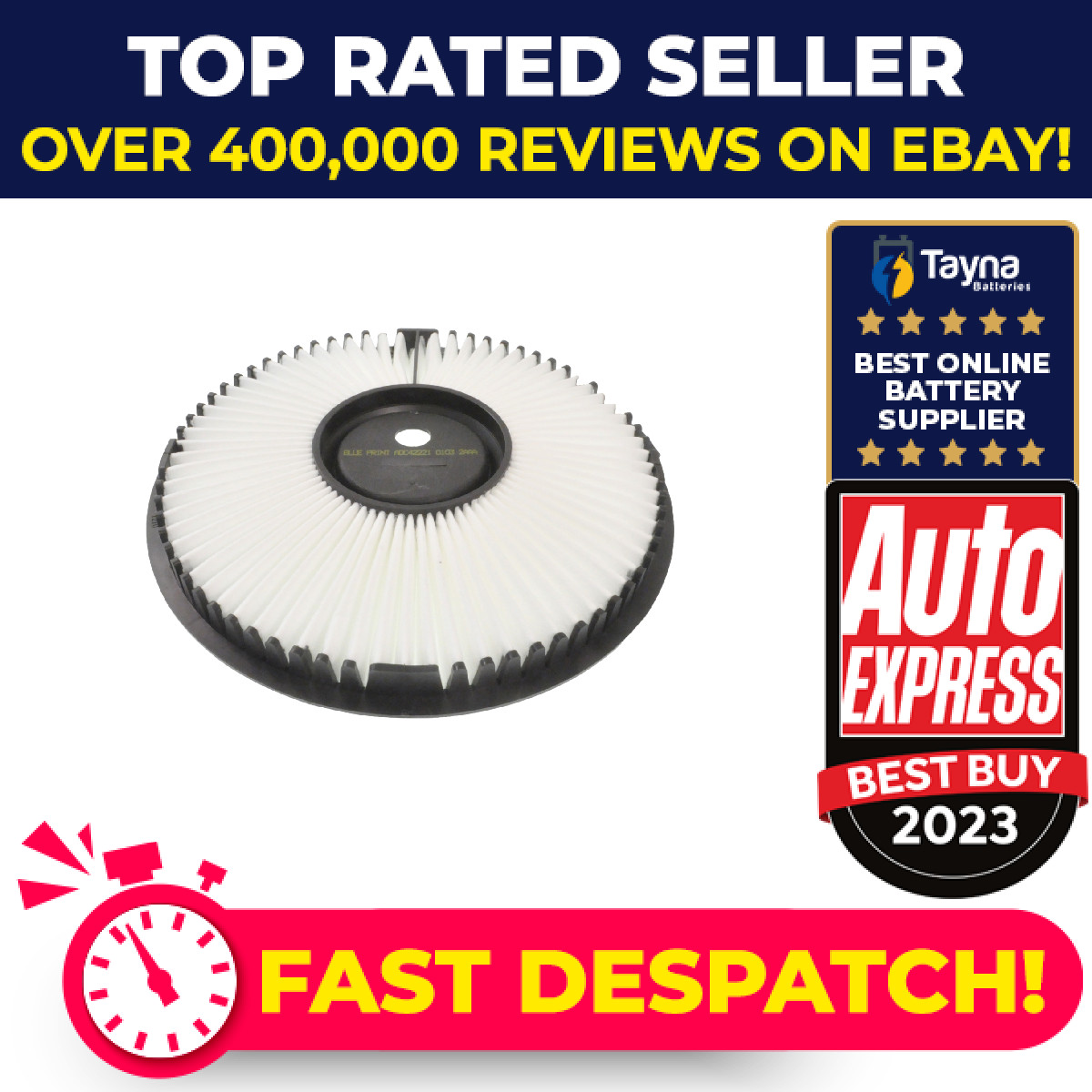 Air Filter fits MITSUBISHI LANCER Mk4, Mk5 1.3 88 to 96 Blue Print MD620508 New