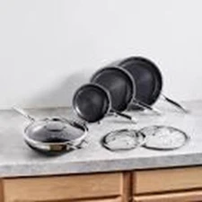 HexClad Hybrid Nonstick 7-Piece Cookware Cooking Pan Set Wit