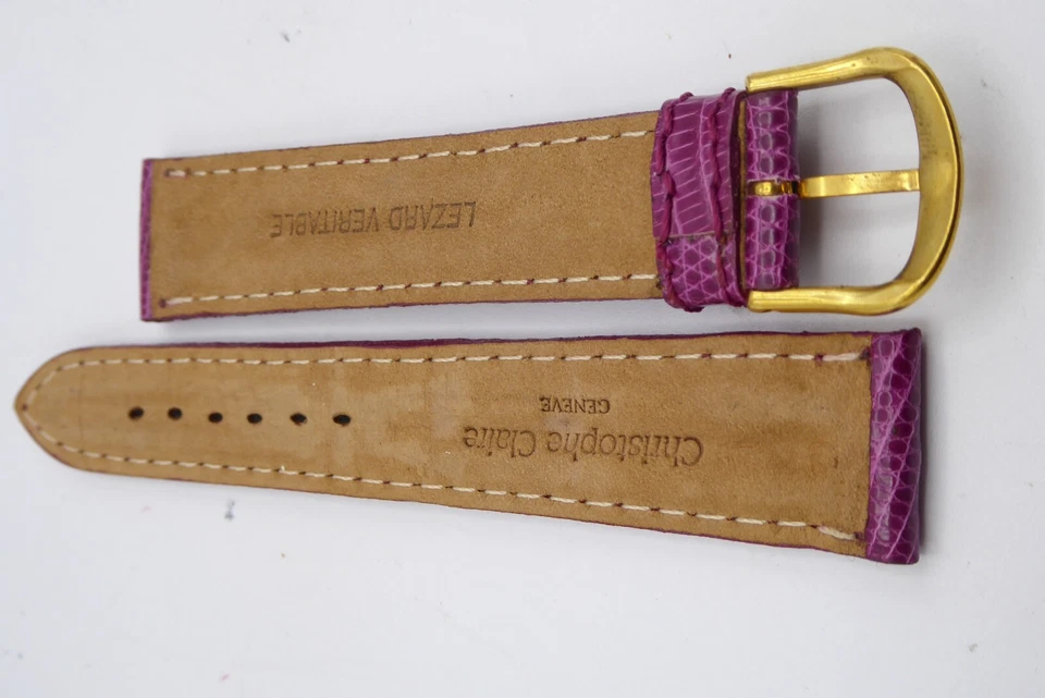 Correa de cuero Christophe Claire Geneve Lezard 21 mm Foto 4 de 4