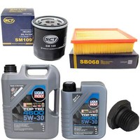 MotoröL Filter Set 5W-30 6 Liter + ÖLablassschraube FüR Opel Frontera A 2.4I 5