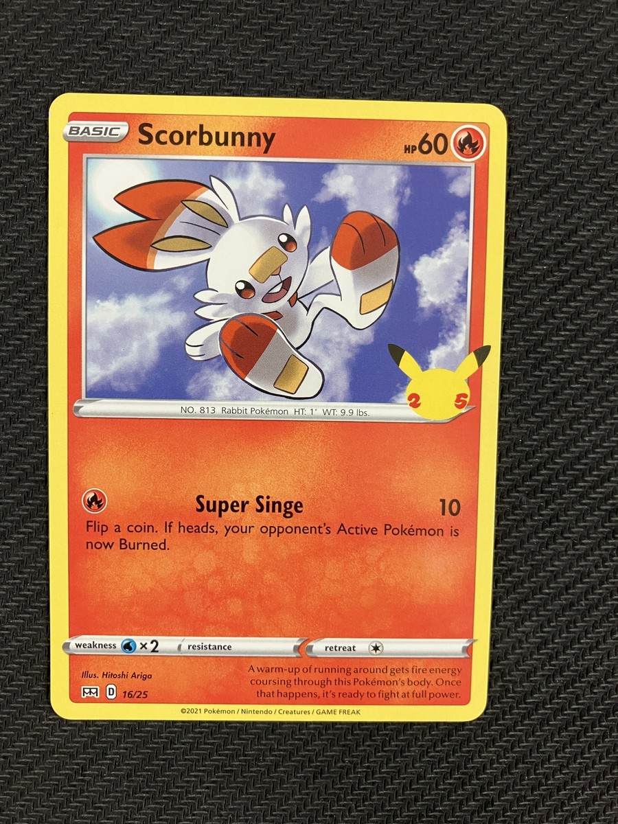 1x Scorbunny 16/25 McDonald's Promos 2021 Pokemon TCG Card NM | eBay