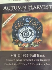Fall Back Clock Buttons & Beads Mill Hill Cross Stitch Kit 2019