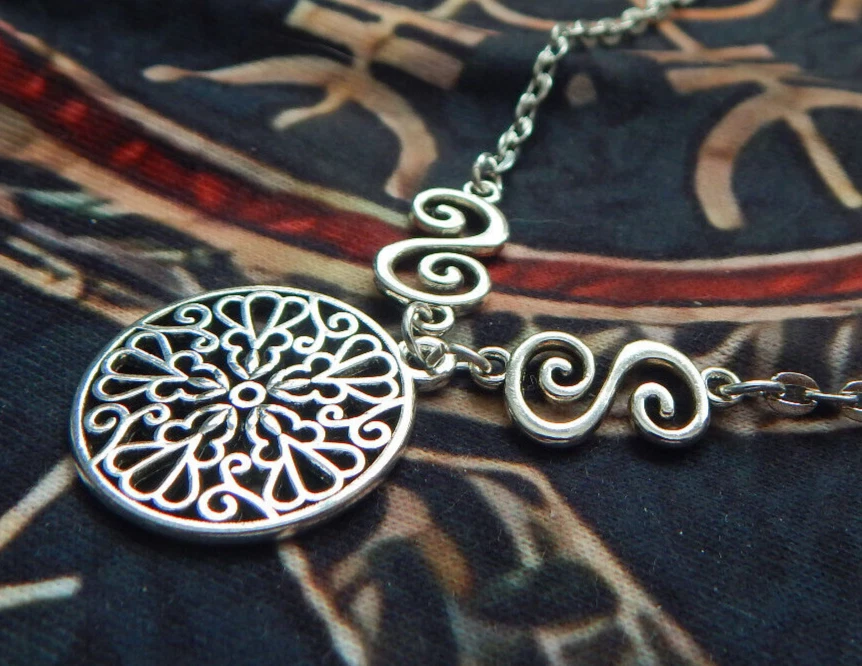 Viking Necklace Pendant Norse Jewelry Silver Chain Nordic Vikings