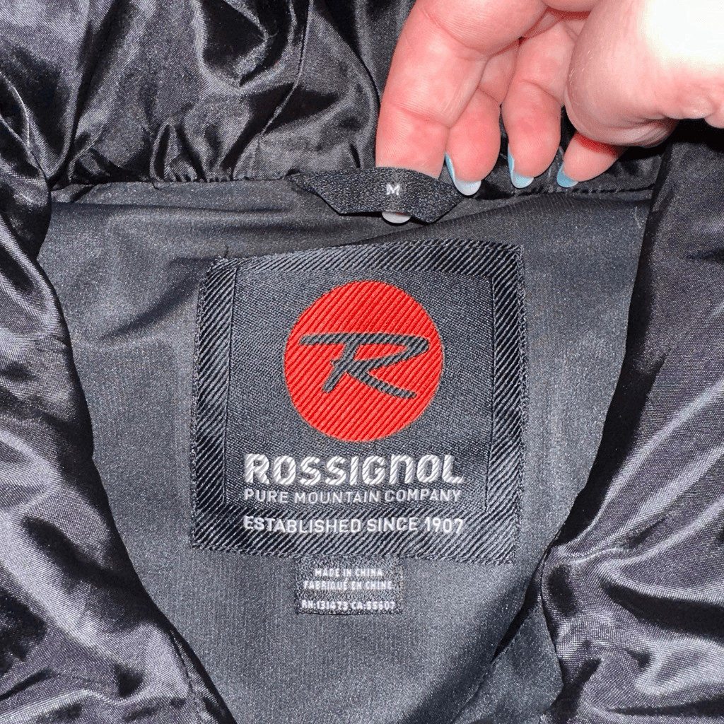 Rossignol Women’s Black Pink Down Filled Quilted Vest Size Medium EUC image 6