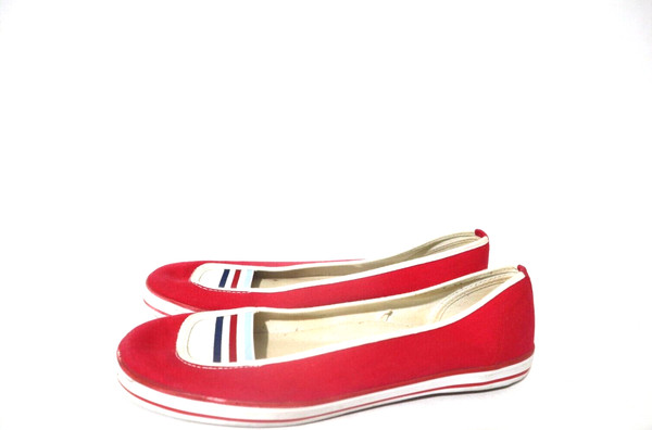 HOT OPTIONS Size 10 Womens Multicolored Canvas Flats Ballet