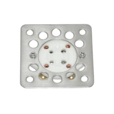 Placa de montaje de acero ventilada de 4 pines 2 piezas tubo zócalo a prueba de golpes 2A3 300B Amp
