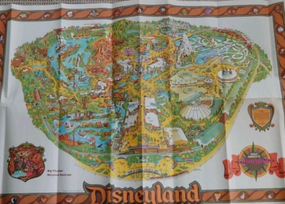 Disneyland USA 1979 Huge Map Poster Anaheim USA Limited Edition