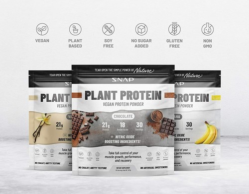 Plant Vegan Protein Powder, Muscle Growth, Performance & Recovery - Chocolate - Picture 3 of 6