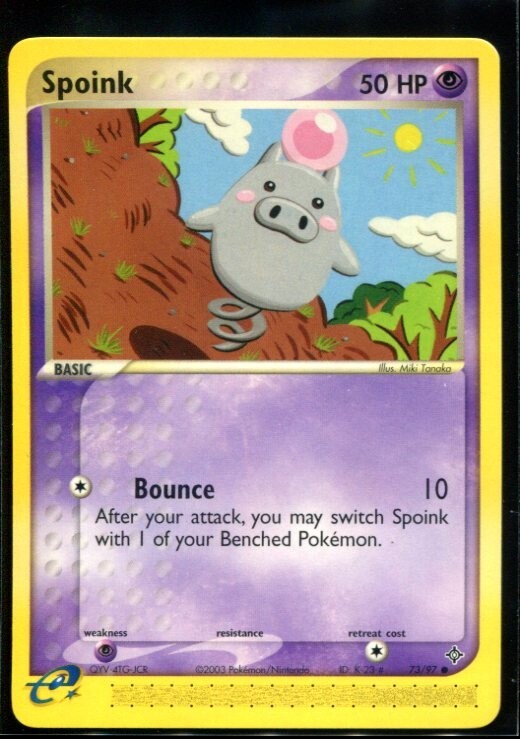 Spoink Common - ex Dragon 73/97 2003 NM Pokemon