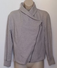 H By Halston Grey Zip Front Jacket, Size 14