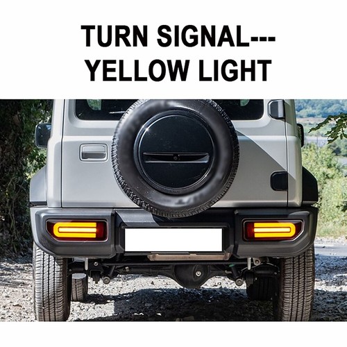 Pair LED Smoked Dynamic Rear Tail Lights Brake Lamps For Suzuki Jimny 2019-2024 - Picture 10 of 12