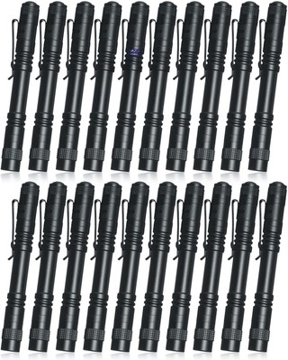 1/ 20 PCS LED Flashlight Mini Light Penlight Pocket Portable Pen Torch Lamp Clip