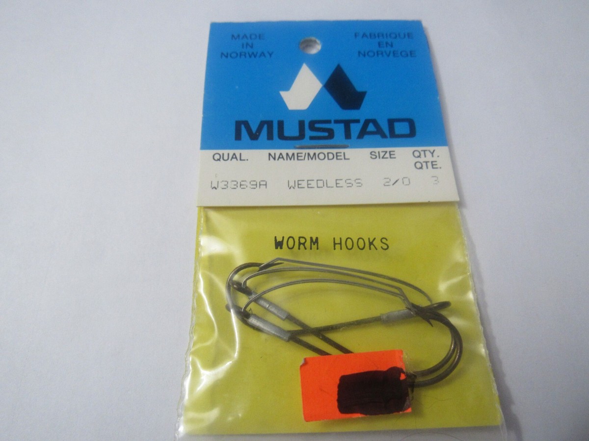 Mustad Straight Shank Soft Plastic Worm Hook Black Nickel / 5/0, soft plastic ho Mustad Straight Shank Soft Plastic Worm Hook Black Nickel / 5/0, soft plastic ho