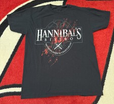 Awesome HANNIBAL'S BISTRO NOTHING HERE IS VEGETARIAN SHIRT LARGE Mads Mikkelsen