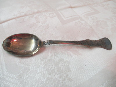 Vintage Norway E.P.N.S. 60 Silver Teaspoon Flat Rose Magnus Aase