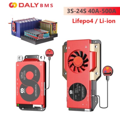 Daly Smart BMS LiFePo4 4S 8S 10S 13S 14S 16S 40A-500A Li-Ion BMS Bluetooth APP