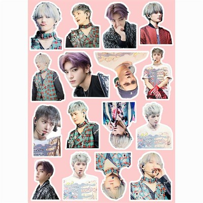 kpop nct taeyong photo sticker diy scrapbooking diary laptop mobile