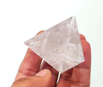 Big 50mm tetrahedron chakra healing reiki crystal quartz stone sacred geometry
