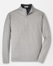 NEW MENS PETER MILLAR GOLF Perth DOUBLE TRANSFUSED 1/4 ZIP PULLOVER, MEDIUM
