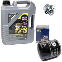 MotoröL Set 5W-40 5 Liter + ÖLfilter SM 143 + Schraube FüR Lexus RX GS Toyota