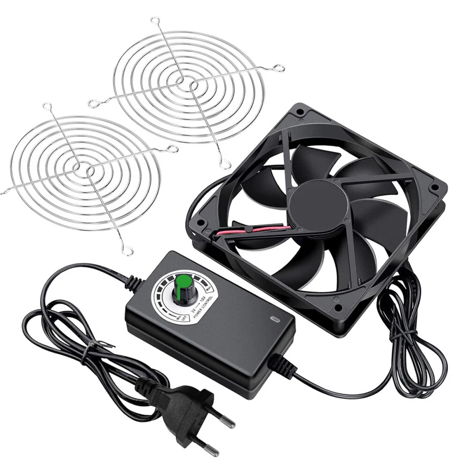 120mm PC Ventilator Gehäuselüfter Kühler Computergehäuse Kühlung Ventilator 230V - Bild 3 von 4