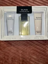 Sung Alfred Sung Perfume 3.4 Fl Oz Box Set Body Lotion Shower Gel Lot New b26