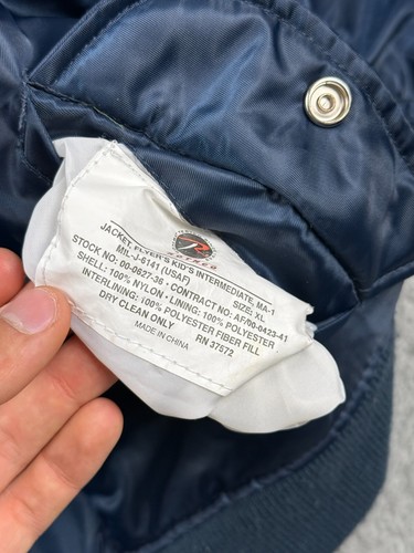 Rothco MA-1 USAF Flight Jacket Kids Satin Intermediate Bomber Boys Youth Pilot - Picture 8 of 16