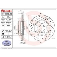 Brembo 2X Bremsscheibe Vorne Ø338 Mm Geschlitzt/Gelocht FüR BMW 1Er E87 116I