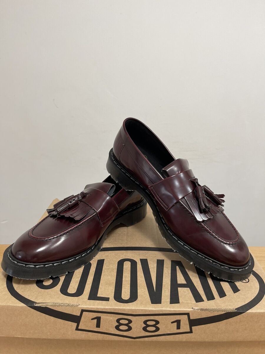 NPS SOLOVAIR Cherry Red Vegan Hi-Shine Tassel Loafer NPS SOLOVAIR Cherry Red Vegan Hi-Shine Tassel Loafer
